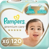 Fralda Pampers Premium Care XG – 120 fralda