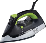 Black Decker Ferro de Passar Roupa, com Vaporizador, Sistema Antigotejamento, Preto, Verde e Branco, Modelo FX2700, 127V