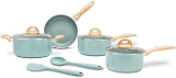 Brinox – Jogo de Panelas 6 Peças com Fundo de Indução Ceramic Life Botanika – Verde