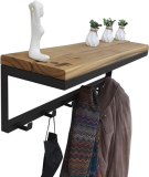 Cabideiro Strassis Design SD-5005 Metal e Madeira Cor: Preto