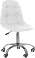 Cadeira Base Giratória Office Eiffel Botonê Ajustável Cor:Branco