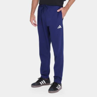 Calça Adidas Logo Single Jersey Masculina – Azul+Branco