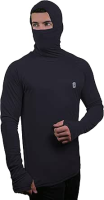 Camiseta Skube Com Máscara e Capuz Proteção UV 50+ Dry Fit Segunda Pele Térmica Tecido Termodry Manga Longa Dedeira