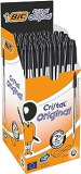 Caneta Preta Bic Cristal Dura Mais – Ponta Esferográfica Média de 1.0mm. Escrita Macia e Cor Intensa