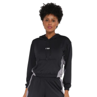Casaco Fila Block Sports Com Capuz Feminino – Preto+Cinza