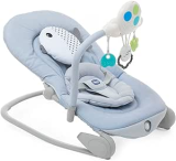 Chicco Balloon Rede de bebé evolutiva de 0 meses a 18 kg, baloiço bebé com função de cadeira, encosto recarregável, fecho compacto, vibração, brinquedo eletrónico, luzes e som, cinzento (Dots)