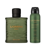 Combo Uomini Spirit: Desodorante Colônia 100ml + Desodorante Antitranspirante Aerossol 75g/125ml