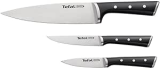 Conjunto de 3 facas Tefal Ice Force, descascador de 9 cm, Chef 20 cm, universal de 11 cm