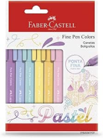 Faber-Castell FINE PEN COLORS – PASTEL CTL 6 UNID., Modelo:FPB/ES6TPZF