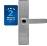 Fechadura Digital De Embutir Com Biometria, Elsys, Esf-de2000b, Prata – Abertura Via Biometria E Senha Numérica