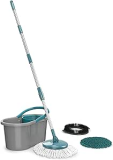 Flash Limp MOP9379 – Mop FIT Giratório 3 em 1, balde com 8 Litros e 3 opções de Refis, ( microfibra, tira pó e limpeza pesada)