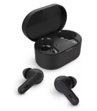 Fone De Ouvido Sem Fio Tws Philips Tat1108bk/00 – Bluetooth Com Microfone, Formato Em Haste, Ipx4, Energia Para 15 Horas Totais E Na Cor Preto