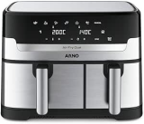 Fritadeira Sem Óleo Air Fryer Arno Dual 8,3L AFD2, Cestos Duplos Independentes, Função SYNC, Painel Digital, Inox, 1800W, 110V