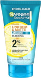 Garnier Gel de Limpeza Facial Uniform & Matte Antiacne, Elimina bactérias, Reduz Acne e Controla a Oleosidade, 150g