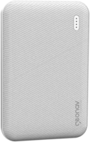 Geonav Carregador Portátil Universal 5.000mah, 2 Portas Usb 2.1a, Led Indicador De Bateria, Es5kwt, Branco