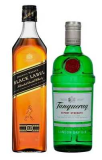 Gin Tanqueray 750 ml + Whisky Johnnie Walker Black Label 750 ml
