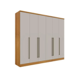 Guarda Roupa Casal 6 Portas 8 Gavetas Portugal Espresso Móveis Cinamomo/off White