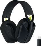 Headset Gamer Sem Fio Logitech G435 Lightspeed, Conexão Usb E Bluetooth, Design Leve E Confortável, Microfone Embutido, Bateria De Até 18h – Compatível Com Dolby Atmos, Pc, Ps4, Ps5, Mobile – Preto