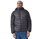 Jaqueta Puffer Acolchoada Masculina Com Capuz Removível Preto Emporio Alex – Preto