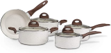 Jogo de Panelas 5 Peças Ceramic Life Granada com Fundo de Indução Brinox – Vanilla