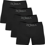 Kit Com 4 Cuecas Boxer Algodão Sem Costura Zorba