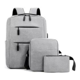 Kit Mochila Slim Para Notebook Executiva Escolar Faculdade – Cor: Cinza
