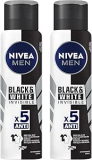 Kit NIVEA Desodorante Aerosol Men Black&White Invisible – 2 unidades