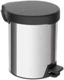Lixeira Com Pedal New Tramontina Em Aço Inox Com Acabamento Polido 5 L