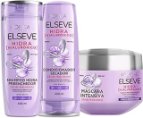 L’Oréal Paris Elseve Hidra Hialurônico Kit – Shampoo 400ml + Condicionador 400ml + Creme de Tratamento 300G