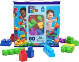 Mega Bloks Jogo de Construção Bolsa Clássica com 60 Blocos para crianças a partir de 1 ano