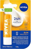 NIVEA Protetor Solar Hidratante Labial Sun Protect FPS 30 4,8 g – Lábios protegidos do sol e do ressecamento, alta proteção contra os raios UVA/UVB, com extrato de girassol e Vitamina E