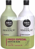 Salon Line, Kit Shampoo E Condicionador, Sos Hidratação, Azeite De Oliva, Vegano – Cabelos Ondulados, Cacheados E Crespos, 1 L Cada