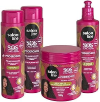 Salon Line, Kit Sos Cachos 10 Em 1 Multibenefícios Com 4 Produtos, Não Veganos – Para Ondulados, Cacheados E Crespos, 300ml E 500g
