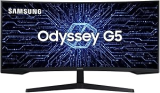 Samsung ‎C34G55TWWL Odyssey 34′ – Monitor Gamer Curvo, WQHD, 165Hz, 1ms, tela ultrawide, HDMI, Display Port, Freesync Premium, preto, série G5