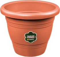 Sanremo – Vaso Redondo Plástico para Jardinagem de 13 cm, Linha Boulevard