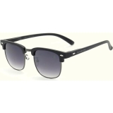 Óculos de Sol Polo London Club, estilo Club Master Quadrado Com Lentes Fume Preto contém com Case ECO, Unissex