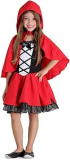 Sulamericana Fantasias Chapeuzinho Luxo Infantil , G 10/12 Anos, Vermelho/Preto/Branco
