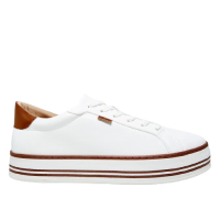Tênis Anacapri Plataforma Feminino – Branco+Caramelo