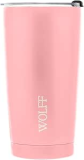 Wolff Copo Térmico De Aço Inox Parede Dupla Com Tampa 600ml Rosé – Itens Para Viagem – Mantém A Bebida Na Temperatura Ideal